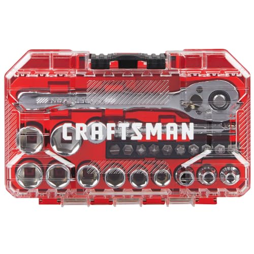 CRAFTSMAN Socket Set, 24-Piece, 1/4 Inch Drive, Metric, Includes Storage Case, 90-Tooth (CMMT12110LZ) - style: NEW MM Set