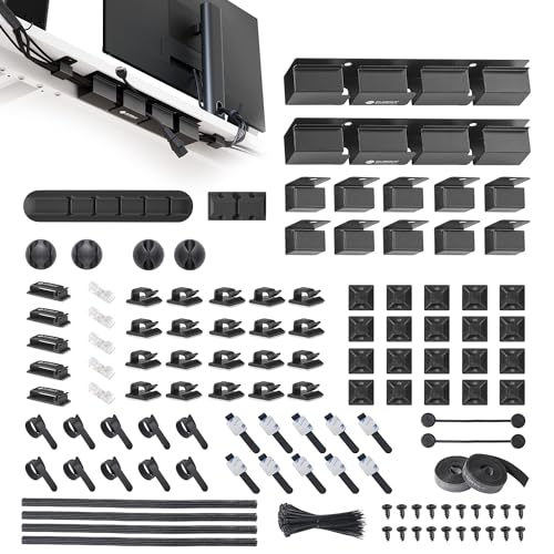 EUREKA ERGONOMIC 316PCS Under Desk Metal Cable Kit, Black