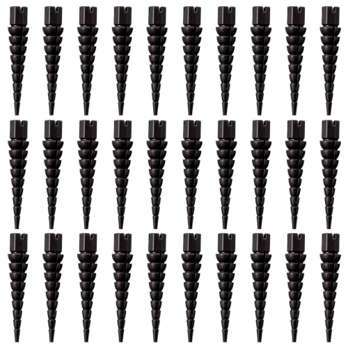 Bokon 30 Pcs Wood Anchor, Stripped Screw Hole Repair Kit,Black - color: Black