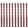 10pc Red 3/16” Serrated Eccentric Masonry Drill Bit, 5mm Serrated Concrete Drill Bit Set for Ceramic Tile Brick Glass Plastic Marble and Wood - size: 3/16 in