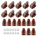 XTPTFABS 10Pcs Drawer Guide Repair Kit with Screws,Reinforced Brown Plastic