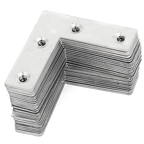 Orgrimmar 36PCS Corner Brace Brackets Plates Metal L Shaped Flat 50x50x1mm