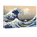 Wieco Art Great Wave of Kanagawa Katsushika Hokusai Extra Large Modern Gallery Wrapped Giclee Canvas Prints Abstract Seascape Sea Artwork Pictures Paintings on Canvas Wall Art for Home Decor XL - size: 48"L x 32"W
