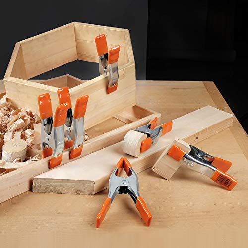 PONY 6-Pack 6" Heavy Duty Spring Clamp Set, Squeezed Metal Spring Clip