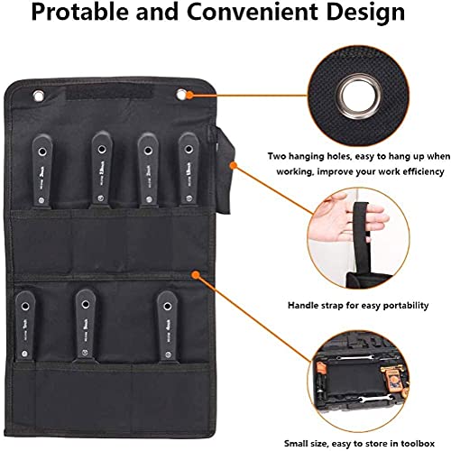 7 PCS Putty Knife with Storage Bag Paint Scraper Drywall Spackle Tools