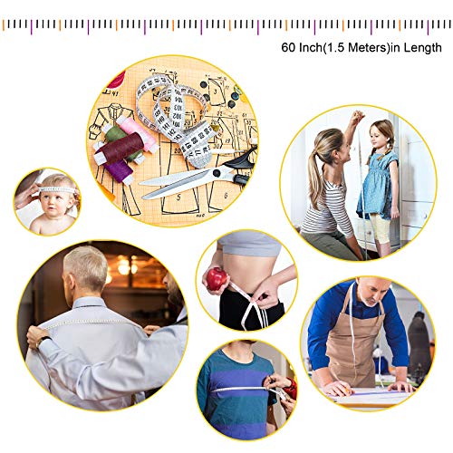 Tape Measures Retractable, Fabric Measuring Tape, 60 Inch Small Sewing Tape Measure for Craft Nursing Medical Travel(6 Pack) - color: 6 Colors Package