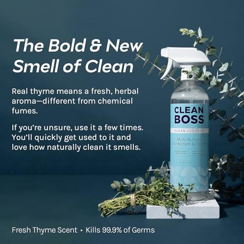 CleanBoss Botanical Disinfectant - 24 oz 2-Pack Multi-Surface Cleaner