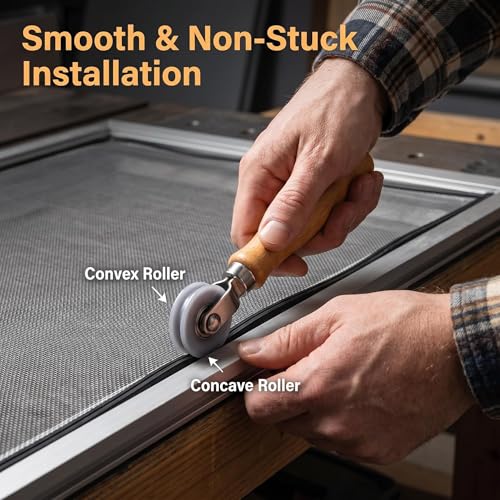 3 PCS Screen Roller Tool, Mesh Screen Repair Kit