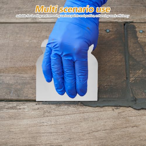 4 Piece Putty Knife Scraper Set Stainless Steel Drywall Knife Set for Spackle Applying Wallpaper Removal Paint Spreading Plasterboard Repair and Wall Decoration