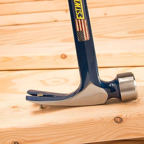 ESTWING Framing Hammer, 25 oz Smooth Face, Shock Reduction Grip, E3-25S - style: Smooth Face