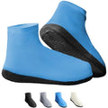 Rain Shoe Covers Waterproof Reusable Galoshes Overshoes - color: Blue, size: Medium