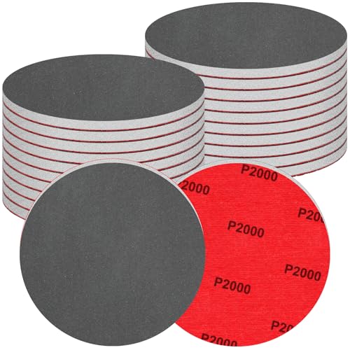20 Pcs 5 Inch Sanding Sponge Disc Set, 2000 Grit Hook and Loop Foam Sanding Pads, Washable Reusable Sandpaper Assortment for Random Orbital Sander, Wood, Metal, Auto, Wet Dry Finishing - color: 2000 Grit, size: 5 Inch