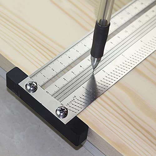 YWBL-WH T-Type Marking Ruler, 8 Inch Stainless Steel - size: 8 inches