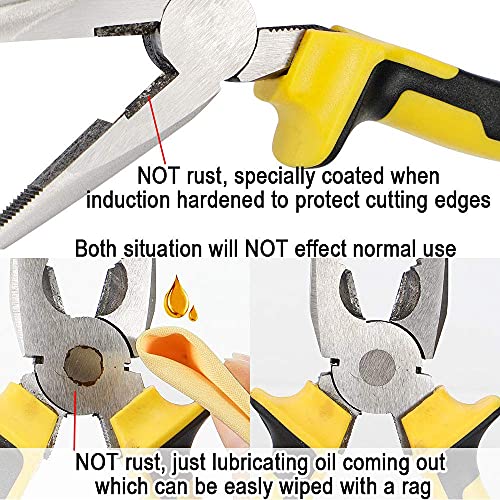 DOWELL 6 Inch Long Needle Nose Pliers, Wire Cutter Heavy Duty | Nickel Chromium Steel Construction Professional Handle - size: 6"Long Nose Pliers