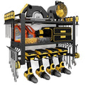 Power Tool Organizer Wall Mount, 150LBS Capacity, 3 Tier, 4 Drill Holders - size: 16.5" Width 3-Tier
