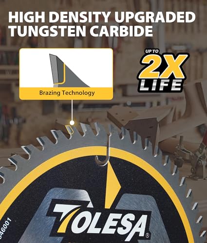 TOLESA 7-1/4 Circular Saw Blades, 60T for Woodworking, 3-Pack - size: 7-1/4'', style: 60T