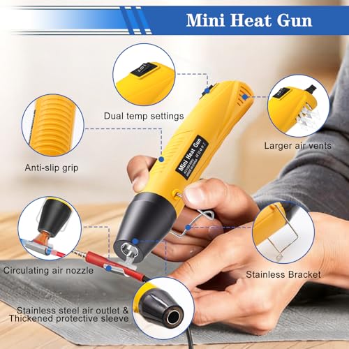 smseace 2020Pcs Heat Shrink Butt Connector,Solder Seal Wire Connectors Kit,Heat Gun and Crimping Tool Pack in Exquisite handbag 22-10AWG Waterproof Electrical Wire Crimp Connectors - size: 2020Pcs