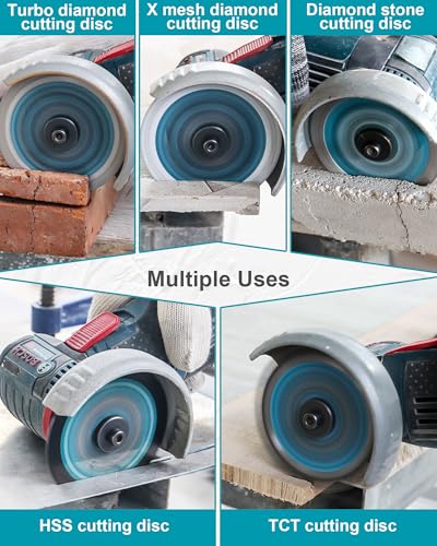 3 Inch Compact Circular Saw Blade Set, Multi-Material Cut for Wood, Plastic, Metal, Concrete, Granite, Tile Cutting, 10mm Arbor - 5 Pack - size: Set 1