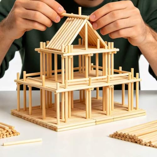 Dowel Rods Wood Sticks Wooden Dowel Rods - 30PCS 10 Inchx6mm- for Crafts and DIYers (Birch Wood1/4 Inch x 10")