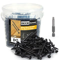 Deck Screws #8X2’’, T25 Star Torx Drive Flat Head Wood Screws, Black, 5lb - color: Black, size: 8X2’’