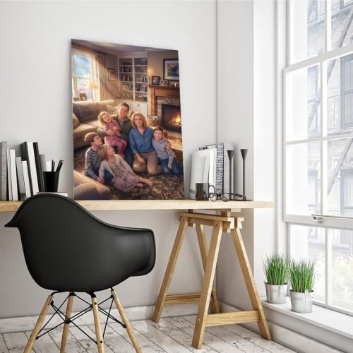 Dreamy Anime Style Canvas Painting from Photo Custom Decor - color: Dreamy Anime