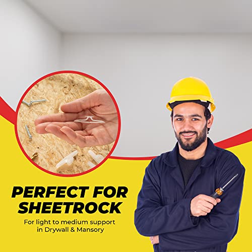 Qualihome Drywall and Hollow-wall Anchor Assortment Kit, Anchors, Screws, Wall Anchor Hooks, and Hollow-Door Toggle Anchor