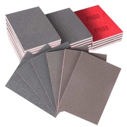 12 PCS Sanding Sponge Assortment, 180-3000 Grit Soft Sandpaper Block - style: 12Pcs MixGrit
