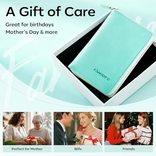 FAMILIFE Stainless Steel Manicure Set 11-in-1 Professional Nail Clipper Kit | Portable Leather Travel Case, Pedicure & Grooming Tools for Fingernails & Toenails, Luxury Gift for Men & Women, Mint Green - color: Mint Green