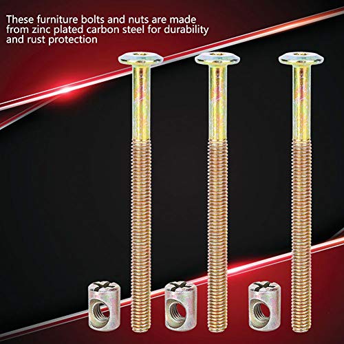 10 Pack M6 X 100mm Barrel Bolt Nuts, Barrel Nuts and Bolts - size: 100mm