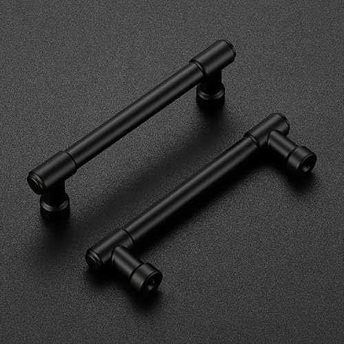 Ravinte Matte Black Kitchen Pulls Cabinet Handles 3-3/4 Inch 10 Pack - color: Matte Black, size: 3-3/4 Inches Hole Center