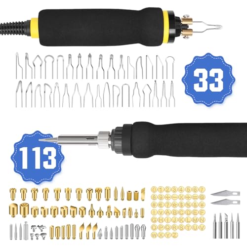 2 IN 1 Wood Burning Kit 100W with 2 Wood Burning Pens & 165 Pcs Pyrography - color: 165 PCS 2-IN-1 Wood Burning Tools