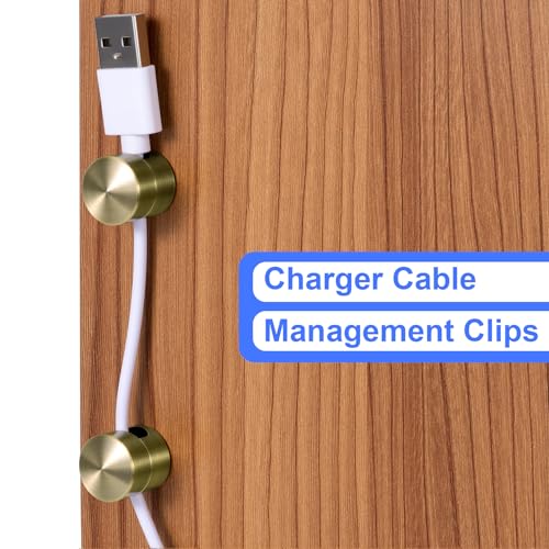 SmallCat 5Sets Charger Holders for Cords, Antique Copper Adhesive Cord Clip - color: Antique Copper, size: 5 Sets