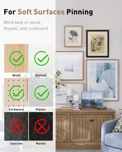 Uniclife 80 Pcs Picture Hangers, Picture Hanging Kit 4 Sizes - size: 80 Pcs, style: Gold