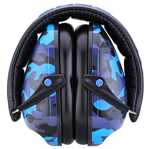 Snug Kids Earmuffs – Noise Reduction for Toddlers & Children – Adjustable, Lightweight, Foldable, Soft & Comfortable - color: Camo (Blue)