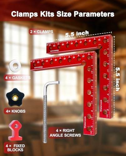 2 Pack Corner Clamps for Woodworking,90 Degree Clamping Squares. - size: 2PCS