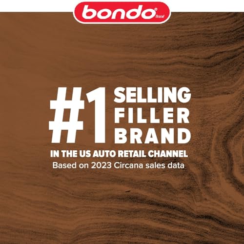 3M Bondo Wood Filler 30 oz (850.49 g) with Bondo Cream Hardner 0.5 oz (14g), Repairs Chips and Cracks in Wood, Sandable, Paintable, and Stainable (WF-QT-ES)