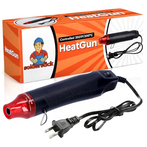 Heat Gun for Soldering with Adjustable Temperature Control – Lightweight Ergonomic SolderStick Heat Tool, IP67 Waterproof, Fast Heating for Heat Shrink Tubing, Electrical Repairs & DIY Use