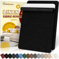 Linen Repair Tape 2Pcs 8x12 inch, Self Adhesive Fabric Patches, Couch Repair Patch Kit, Fabric Repair Tape for Furniture, Sofas, Carpet, DIY, Headboards, Chairs, Pillows, Linen Goods - Black - color: Black, size: 8x12inch