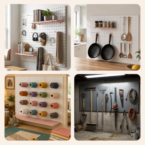 JEAWIWI 30 Pcs Metal Pegboard Hooks, 8 Inch Fit 1/5 in Peg Board - size: 8in 30pcs