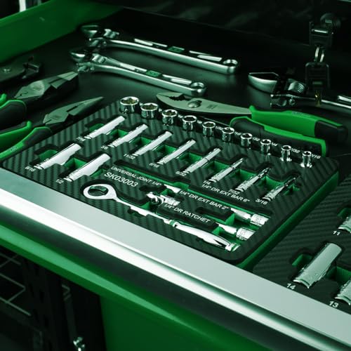 SK 1/4" Drive Socket Set with 160-P Ratchet, SAE, CR-V Steel