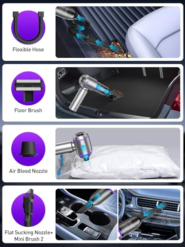 Vacuum/Air Duster Super Power Mini Car Vacuum Cleaner 4-in-1 air Blower Gun