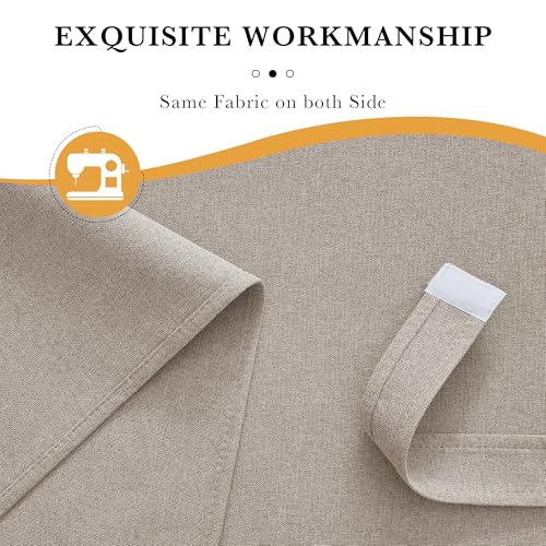 RYB HOME 100% Blackout Classroom Door Window Cover, Sidelight Curtains - color: Sand, size: 12"W x 40"L (Pack of 1)