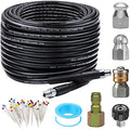 Sewer Jetter Kit for Pressure Washer 50FT, Drain Cleaner Hose 1/4 Inch NPT - color: 50FT