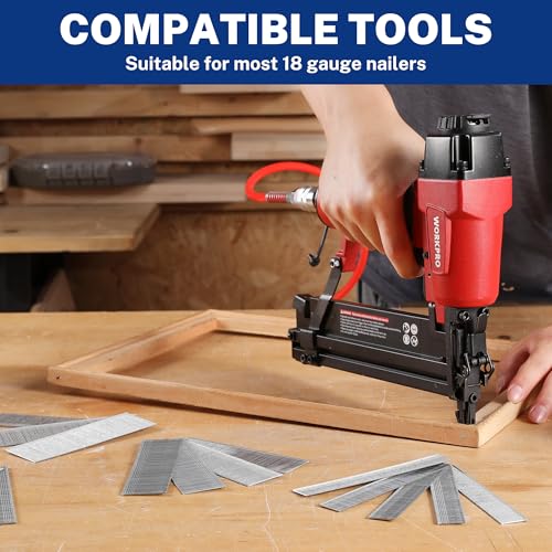 WORKPRO 18 Gauge Brad Nails, 2'',1-1/2'',1-1/4'', 3/4''Brad Nails - size: 2'',1-1/2'',1-1/4'', 3/4''