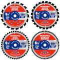 WORKPRO 6-1/2" Circular Saw Blades, 18T/24T/40T/60T Wood Cutting Set