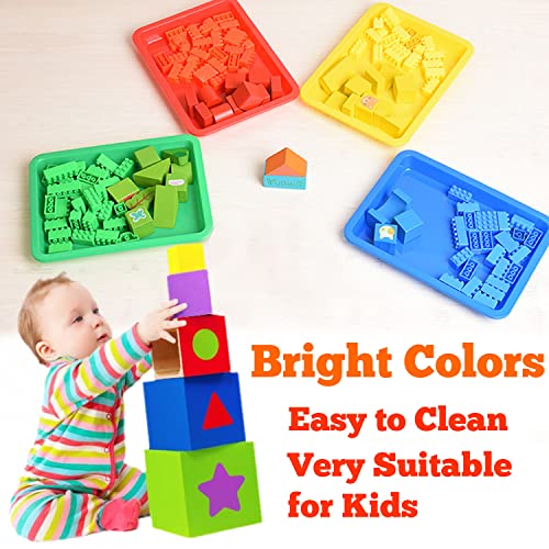 12 Pack Multicolor Activity Plastic Art Trays for Art and Crafts