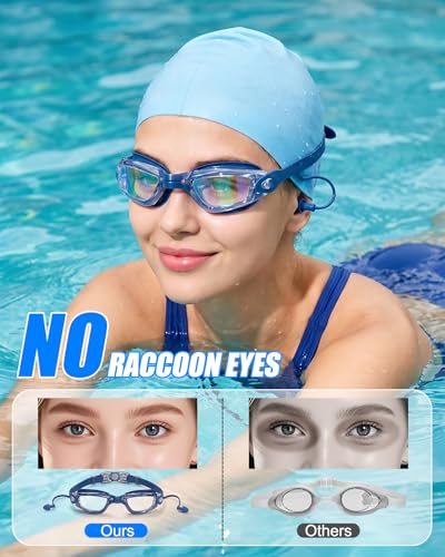 Aegend Swim Goggles, Swimming Goggles No Leaking Full Protect Adult Youth - color: Azure