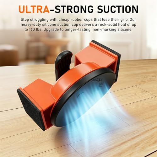Floor Gap Fixer Tool, Heavy Duty Laminate Flooring Repair Kit, Close Unsightly Seams | Dual-Sided Striking Surface, Enhance Suction Cup Tool, for Laminate, Vinly, LVP, Hardwood Floors, Include 5 Sticky Pads