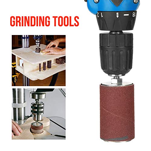 Speed Drum Sander Kit, Spindle Sanding Drum Sander Tool Kit Set with Case for Drill Press, for Sanding Contours, Flexible Shaft, Home Improvement