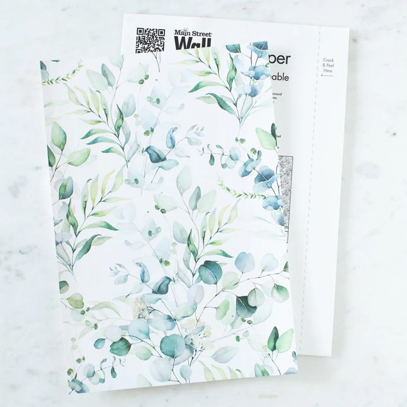 Main Street Peel and Stick Wallpaper Sheets, Eucalyptus, 12-Pack - style: Eucalyptus